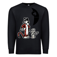 Black hobbes and calvin Premium Sweatshirt - artisFamous