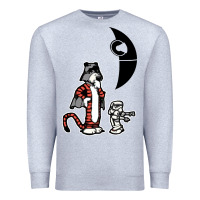 Heather Grey hobbes and calvin Premium Sweatshirt - artisFamous