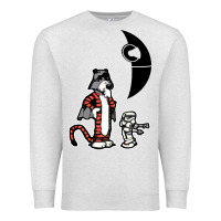 Oatmeal Heather hobbes and calvin Premium Sweatshirt - artisFamous