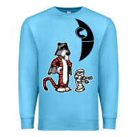 Ocean Blue hobbes and calvin Premium Sweatshirt - artisFamous
