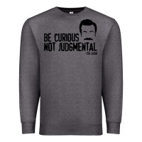 Charcoal Heather be curious not judgemental Premium Sweatshirt - artisFamous