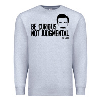 Heather Grey be curious not judgemental Premium Sweatshirt - artisFamous