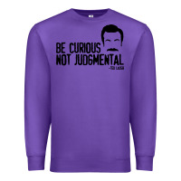 Purple be curious not judgemental Premium Sweatshirt - artisFamous