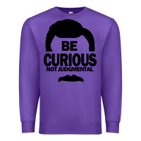 Purple be curious not judgmental Premium Sweatshirt - artisFamous