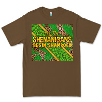 Cacao Let the shenanigans begin shamrock tumbler Premium Tee - HowdyJamesFarm