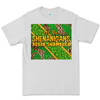 Dove Grey Let the shenanigans begin shamrock tumbler Premium Tee - HowdyJamesFarm