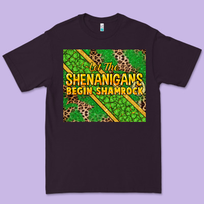 Let The Shenanigans Begin Shamrock Tumbler Premium Tee Designed By Howdyjamesfarm