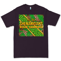 Plum Let the shenanigans begin shamrock tumbler Premium Tee - HowdyJamesFarm