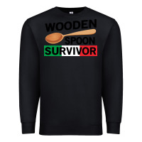 Black funny wooden spoon survivor Premium Sweatshirt - artisFamous