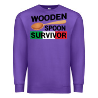 Purple funny wooden spoon survivor Premium Sweatshirt - artisFamous