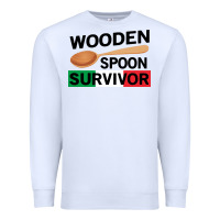White funny wooden spoon survivor Premium Sweatshirt - artisFamous