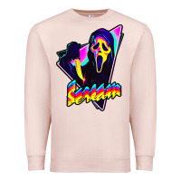 Pale Pink scream horror movie Premium Sweatshirt - artisFamous