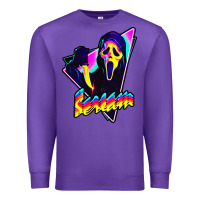 Purple scream horror movie Premium Sweatshirt - artisFamous