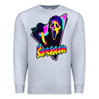 Heather Grey scream horror movie Premium Sweatshirt - artisFamous