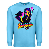 Ocean Blue scream horror movie Premium Sweatshirt - artisFamous