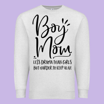 Boy Mom Less Drama Than Girls But Harder To Premium Sweatshirt Designed By Artisfamous