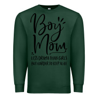 Sports Green boy mom less drama than girls but harder to Premium Sweatshirt - artisFamous