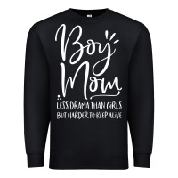 Black boy mom less drama than girls but harder to Premium Sweatshirt - artisFamous