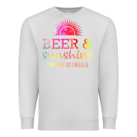 Dove Grey the only bs i need is beer sunshine Premium Sweatshirt - artisFamous