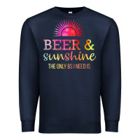 Navy the only bs i need is beer sunshine Premium Sweatshirt - artisFamous
