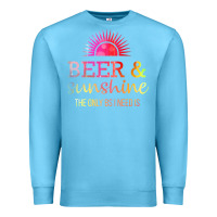 Ocean Blue the only bs i need is beer sunshine Premium Sweatshirt - artisFamous