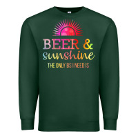 Sports Green the only bs i need is beer sunshine Premium Sweatshirt - artisFamous