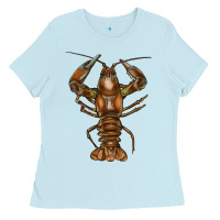 Baby Blue Crawfish Ladies Tee - FaDigitalArtStudio