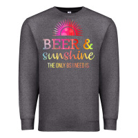 Charcoal Heather the only bs i need is beer sunshine Premium Sweatshirt - artisFamous