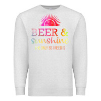 Oatmeal Heather the only bs i need is beer sunshine Premium Sweatshirt - artisFamous