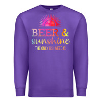 Purple the only bs i need is beer sunshine Premium Sweatshirt - artisFamous