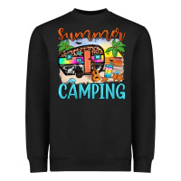 Black summer camping Heavyweight Sweatshirt - JahusDesignShop