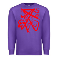 Purple lucifer calligraphy 2 Premium Sweatshirt - artisFamous