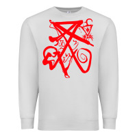 Dove Grey lucifer calligraphy 2 Premium Sweatshirt - artisFamous
