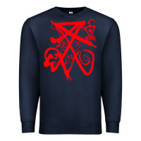 Navy lucifer calligraphy 2 Premium Sweatshirt - artisFamous