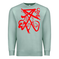 Seafoam lucifer calligraphy 2 Premium Sweatshirt - artisFamous