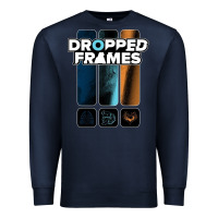 Navy dropped frames Premium Sweatshirt - artisFamous
