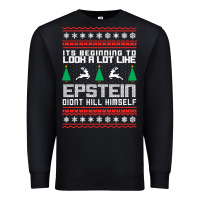 Black epstein didnt kill himself christmas Premium Sweatshirt - artisFamous