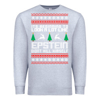 Heather Grey epstein didnt kill himself christmas Premium Sweatshirt - artisFamous