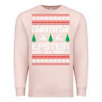 Pale Pink epstein didnt kill himself christmas Premium Sweatshirt - artisFamous