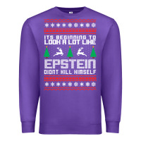 Purple epstein didnt kill himself christmas Premium Sweatshirt - artisFamous