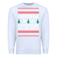 White epstein didnt kill himself christmas Premium Sweatshirt - artisFamous