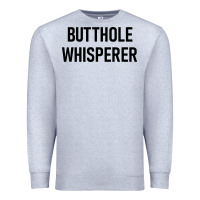 Heather Grey butthole whisperer Premium Sweatshirt - artisFamous