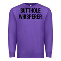 Purple butthole whisperer Premium Sweatshirt - artisFamous