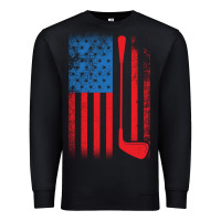 Black Golf with USA Flag Premium Sweatshirt - artisFamous