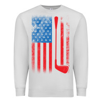 Dove Grey Golf with USA Flag Premium Sweatshirt - artisFamous