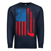 Navy Golf with USA Flag Premium Sweatshirt - artisFamous