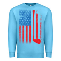Ocean Blue Golf with USA Flag Premium Sweatshirt - artisFamous