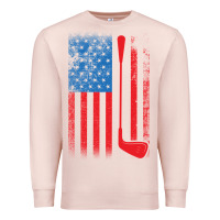 Pale Pink Golf with USA Flag Premium Sweatshirt - artisFamous