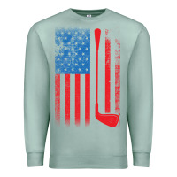 Seafoam Golf with USA Flag Premium Sweatshirt - artisFamous