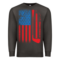 Smoke Golf with USA Flag Premium Sweatshirt - artisFamous